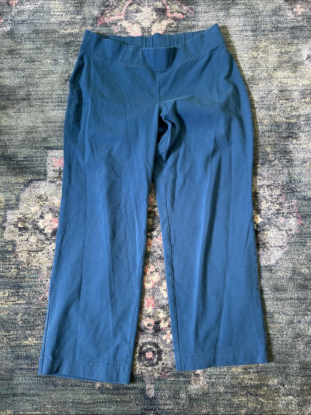 Land’s End Large Petite Starfish Straight Leg Cotton Pants in Blue - Like New